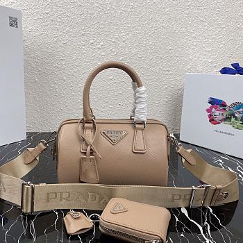 Prada Pillow Bag Beige 1BB846 Size 20 x 11 x 11.5 cm