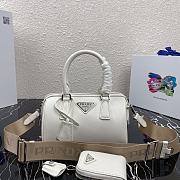 Prada Pillow Bag White 1BB846 Size 20 x 11 x 11.5 cm - 1