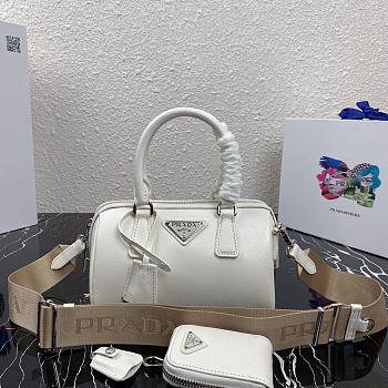 Prada Pillow Bag White 1BB846 Size 20 x 11 x 11.5 cm