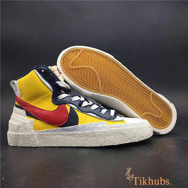 Trailblazers Neymar Sacai x Nike Blazer Mid white yellow red - 1