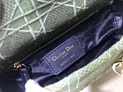 Lady Dior Embroidered Plaid Green 44531 Size 17 cm - 5