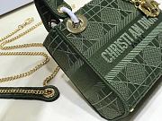Lady Dior Embroidered Plaid Green 44531 Size 17 cm - 4