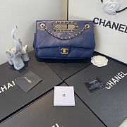 Chanel Flip-Top Chain Bag Blue AS1466 Size 26 x 17 x 6 cm - 1