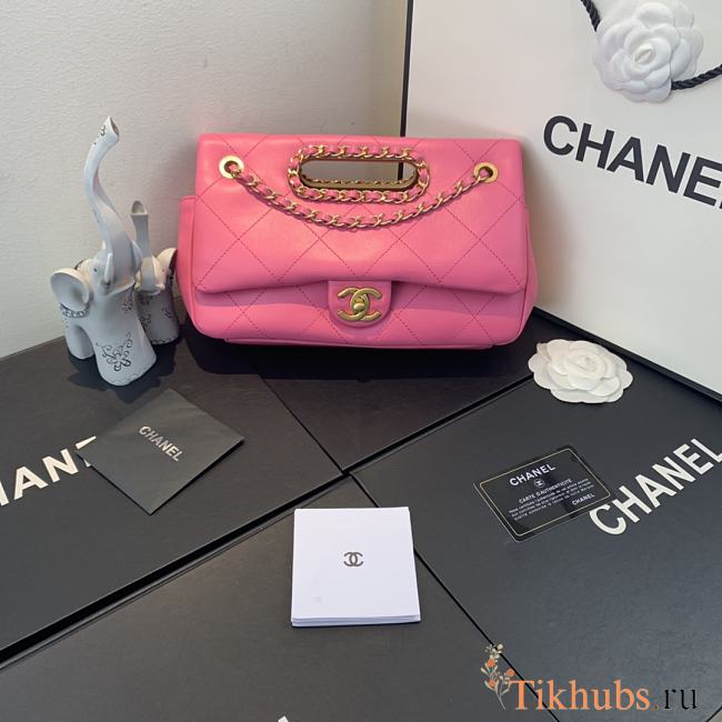 Chanel Flip-Top Chain Bag Pink AS1466 Size 26 x 17 x 6 cm - 1