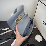 Chanel Flip-Top Chain Bag Light Blue AS1466 Size 26 x 17 x 6 cm - 6