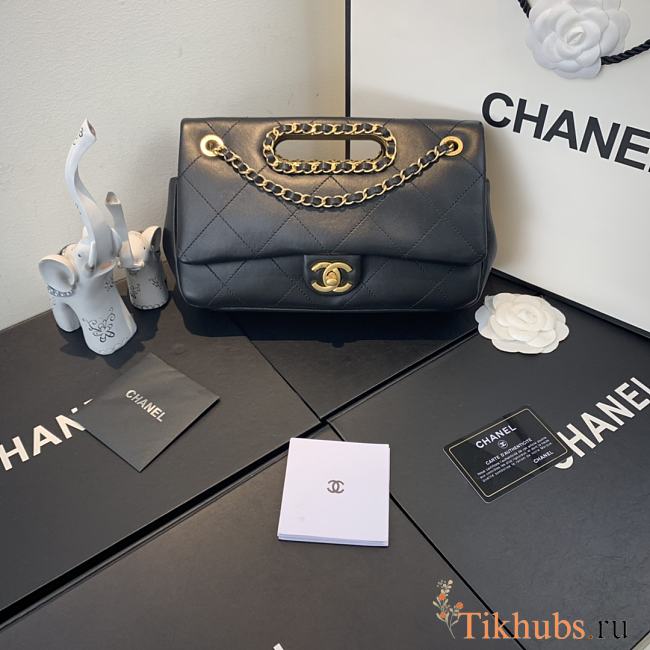 Chanel Flip-Top Chain Bag Black AS1466 Size 26 x 17 x 6 cm - 1