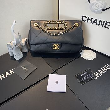 Chanel Flip-Top Chain Bag Black AS1466 Size 26 x 17 x 6 cm