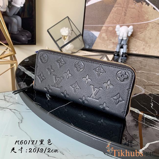 LV Black Clémence Wallet M60171 Size 20 x 9 x 2 cm - 1