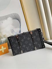 LV Wallet Trunk Black Flower Clutch M20249 Size 25 × 14 × 6 cm - 1