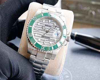 Rolex 40mm Silver - Green