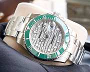 Rolex 40mm Silver - Green - 2