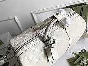 Gucci GG Embossed Duffle Bag White 625768 Size 44.5 x 28 x 24.5 cm - 5