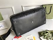 Gucci GG Embossed Duffle Bag Black 625768 Size 44.5 x 28 x 24.5 cm - 6