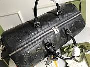 Gucci GG Embossed Duffle Bag Black 625768 Size 44.5 x 28 x 24.5 cm - 4