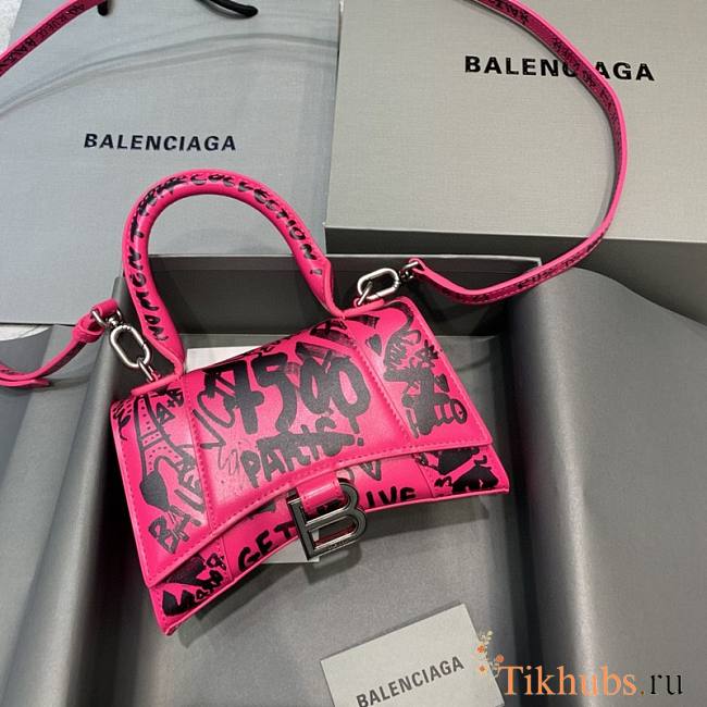 Balanciaga Hourglass Bag Pink/Black Size 19 x 8 x 11 cm - 1