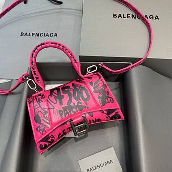 Balanciaga Hourglass Bag Pink/Black Size 19 x 8 x 11 cm