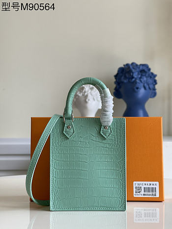 Louis Vuitton Petit Sac Plat Bag In Blue M90564 Size 14 x 17 x 5 cm