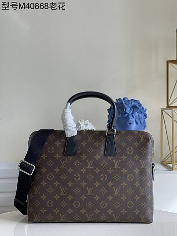 Louis Vuitton Porte Documents Jour Monogram Macassar M40868 Size 37 x 28 x 6 cm