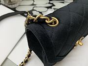 Chanel Saddle Bag Black 99109 Size 19 x 15 x 6 cm - 3