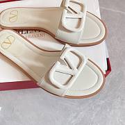 Valentino White Flats  - 5