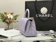 Chanel Coco Mini Purple 99003 Size 13 × 19 × 9 cm - 6