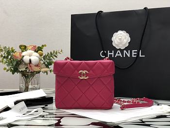 Chanel Retro Box Pink 99114 Size 14.5 x 16.5 x 7 cm