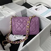 Chanel Flap Bag Purple Size 22 × 5 × 15.5 cm - 5