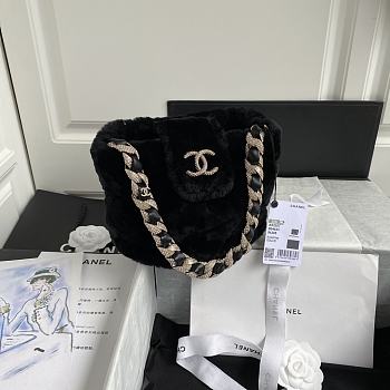 Chanel Bucket Bag Black AS2257 Size 16 x 18 x 12 cm