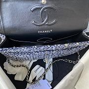 Chanel Woolen Embroidered Beads Chain Bag A01112 Size 25 cm - 5