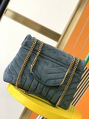 YSL Loulou Blue 459749 Size 31 x 22 x 10 cm - 4