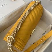 Chanel Leboy Grain Calfskin Yellow 67086 Size 25 cm - 5