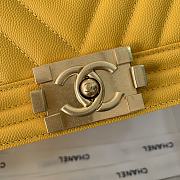 Chanel Leboy Grain Calfskin Yellow 67086 Size 25 cm - 3