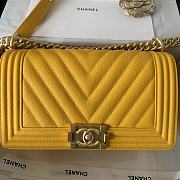 Chanel Leboy Grain Calfskin Yellow 67086 Size 25 cm - 2