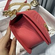 Chanel Leboy Grain Calfskin Red 67086 Size 25 cm - 6