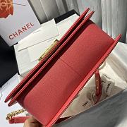 Chanel Leboy Grain Calfskin Red 67085 Size 20 cm - 5