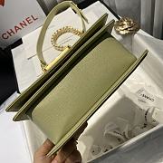 Chanel Leboy Grain Calfskin Green 67085 Size 20 cm - 3