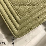 Chanel Leboy Grain Calfskin Green 67086 Size 25 cm - 5