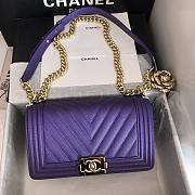Chanel Leboy Grain Calfskin Purple 67086 Size 25 cm - 1