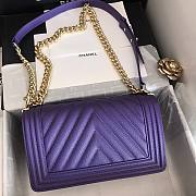 Chanel Leboy Grain Calfskin Purple 67086 Size 25 cm - 6