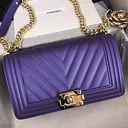 Chanel Leboy Grain Calfskin Purple 67086 Size 25 cm - 4