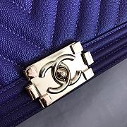 Chanel Leboy Grain Calfskin Purple 67086 Size 25 cm - 3