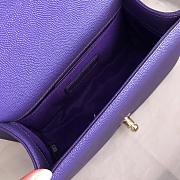 Chanel Leboy Grain Calfskin Purple 67085 Size 20 cm - 6