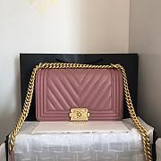 Chanel Leboy Grain Calfskin Pink 67086 Size 25 cm - 5