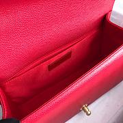 Chanel Leboy Grain Calfskin Rose Red 67086 Size 25 cm - 4