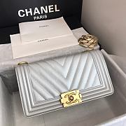 Chanel Leboy Grain Calfskin Light Gray 67086 Size 25 cm - 1