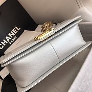 Chanel Leboy Grain Calfskin Light Gray 67086 Size 25 cm - 4