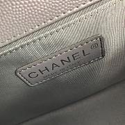 Chanel Leboy Grain Calfskin Light Gray Silver Lock 67086 Size 25 cm - 3