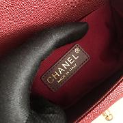 Chanel Leboy Grain Calfskin Red Wine 67085 Size 20 cm - 3