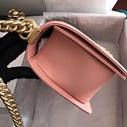 Chanel Leboy Grain Calfskin Pink 01 67086 Size 25 cm - 4