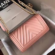 Chanel Leboy Grain Calfskin Pink 01 67086 Size 25 cm - 3